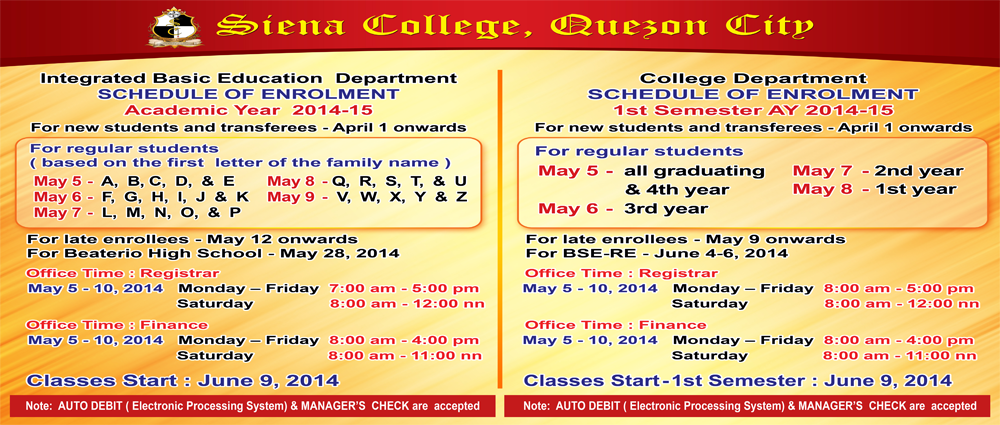 Siena College Quezon City Tuition Fee For High School - School Walls